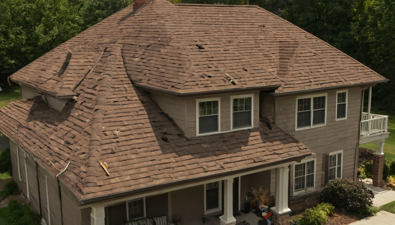 How should storm roof damage be documented before mitigation or repair editorial visual